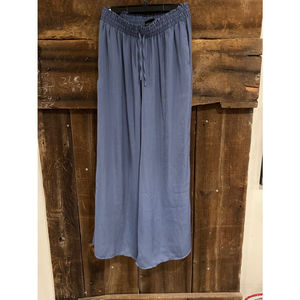 Women’s Dark Purple Summersalt Silky Luxe Palazzo Pants with Ties. Size Small